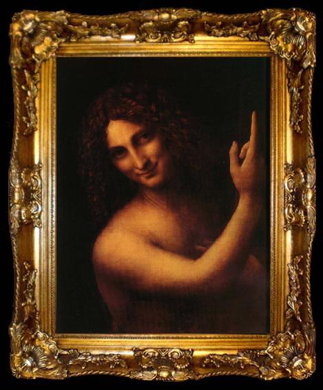 framed  LEONARDO da Vinci Saint jean-Baptiste, ta009-2